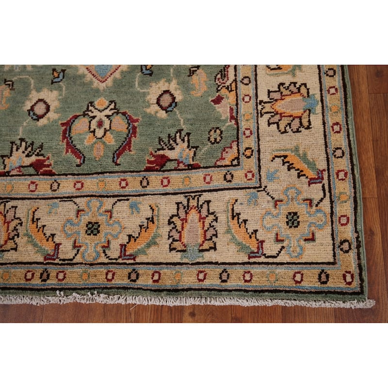 Green Oushak Oriental Accent Rug Hand-Knotted Wool Carpet - 3'3" x 5'2"