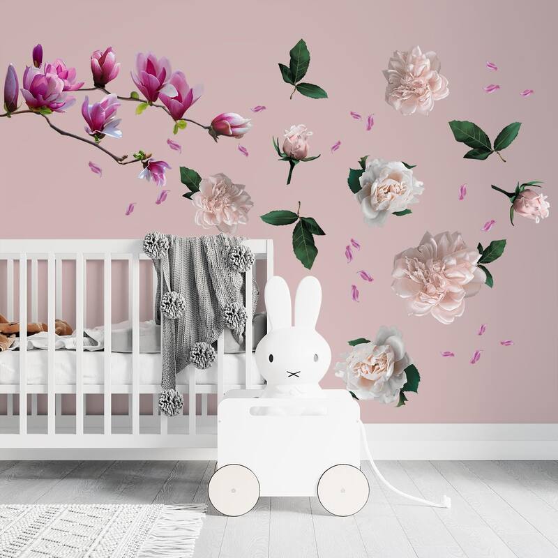 Walplus Wall Sticker Colorful Large Magnolia Flower Art Decal Home Decor