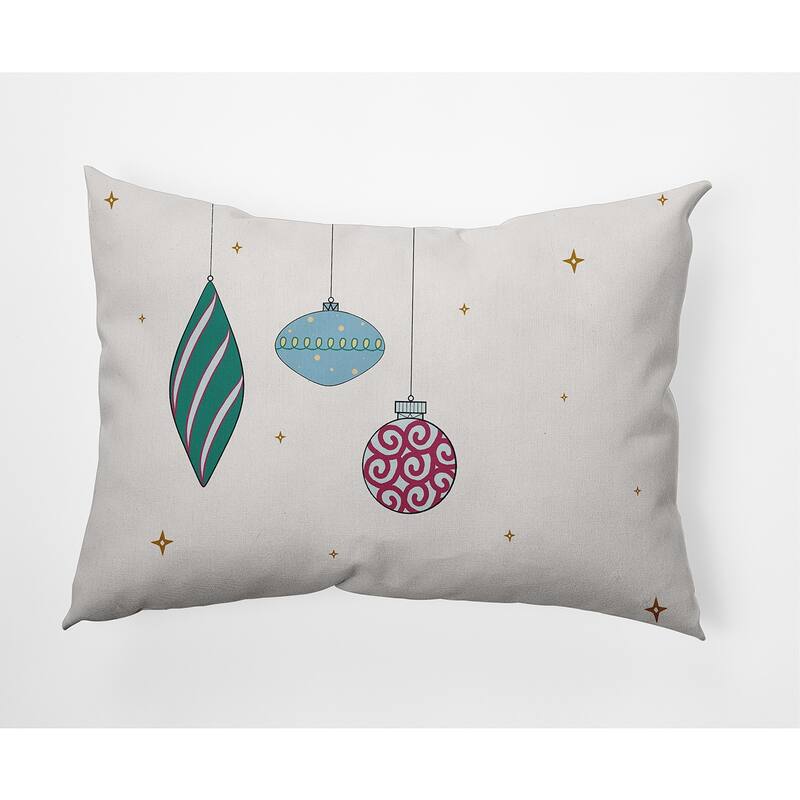 Light Bright Christmas Soft Spun Polyester Decorative Throw Pillow - Specialty - Ice
