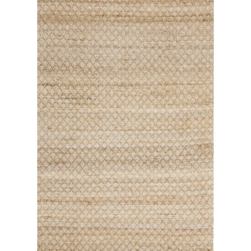 Light Sand Jute Handmade Diamond Pattern Area Rug