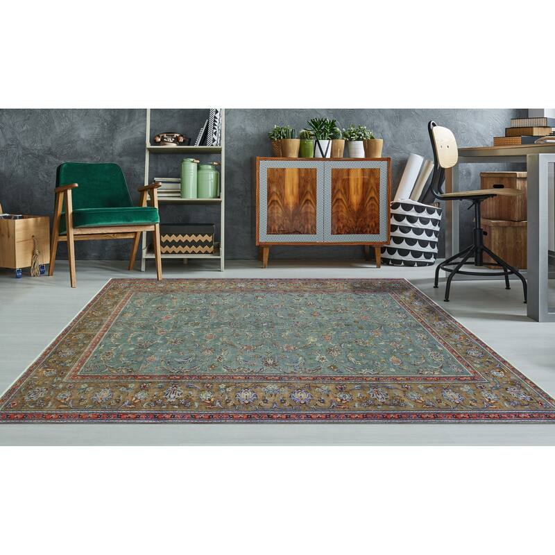 Vintage Distressed Wale Grey/Brown Rug - 6'9" x 10'2"