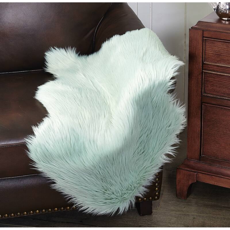 Serenta Shag Sheepskin Silky FauxFur Area Rug Sofa Decor - 24" x 36" - 24" x 36"