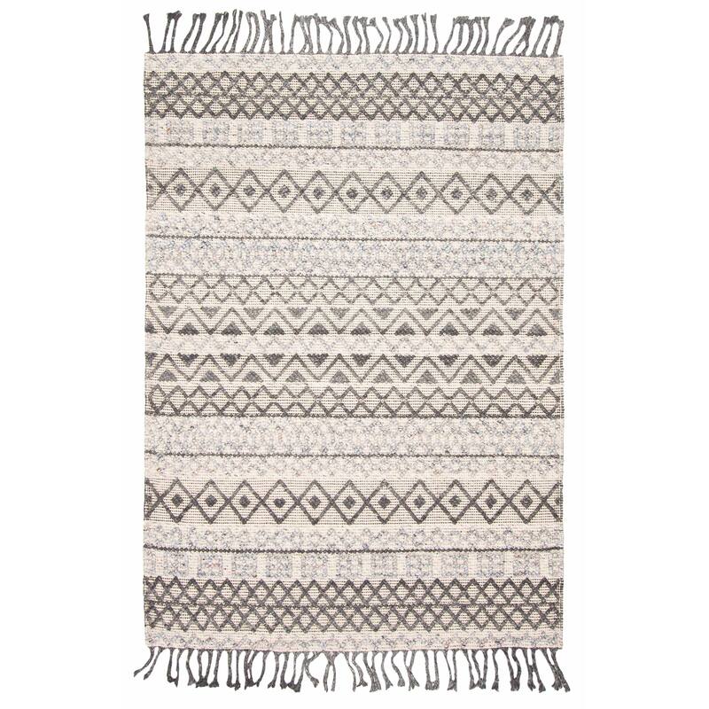 ECARPETGALLERY Braid weave Sienna Beige Wool Rug - 5'3 x 7'5 - Beige - 5'3 x 7'5