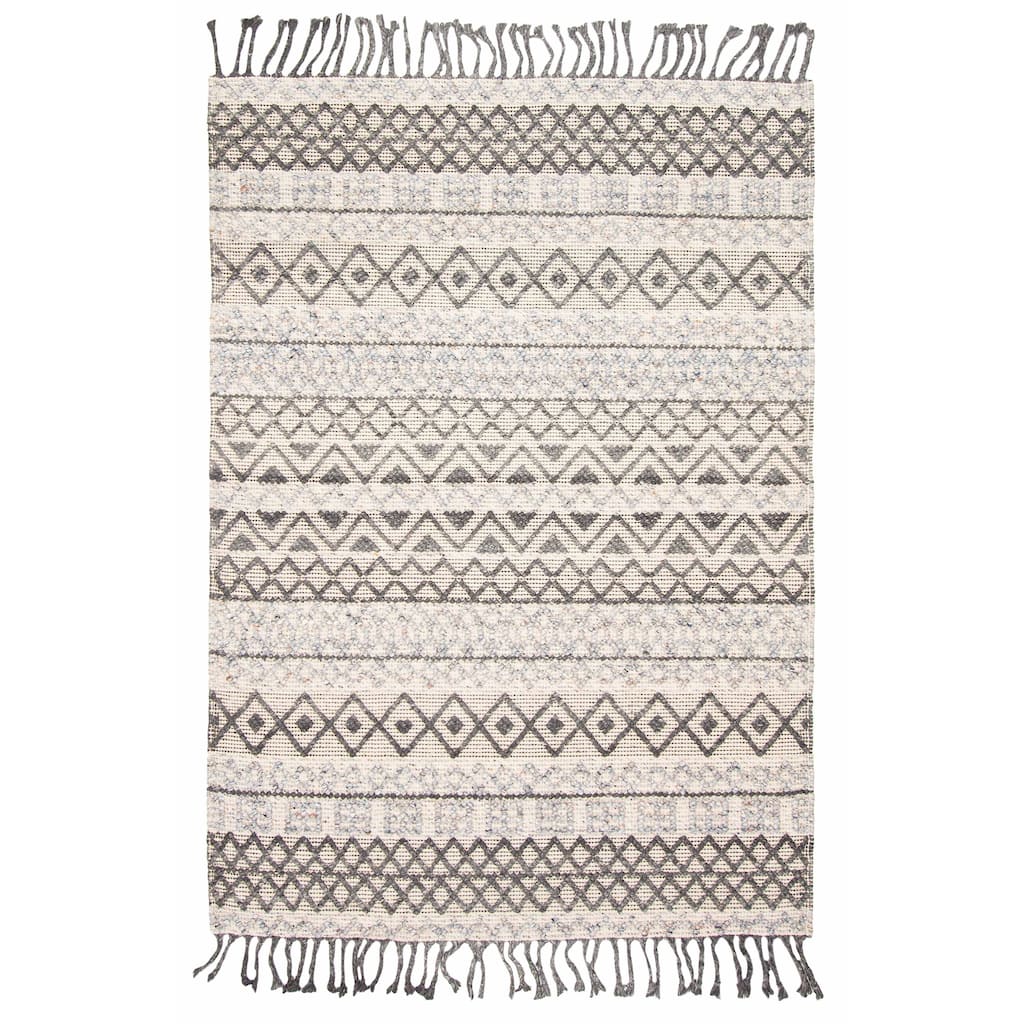 ECARPETGALLERY Braid weave Sienna Beige Wool Rug - 5'3 x 7'5