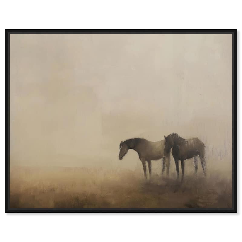 Equine Duo Canvas by Art Remedy - Black - 36" x 30"