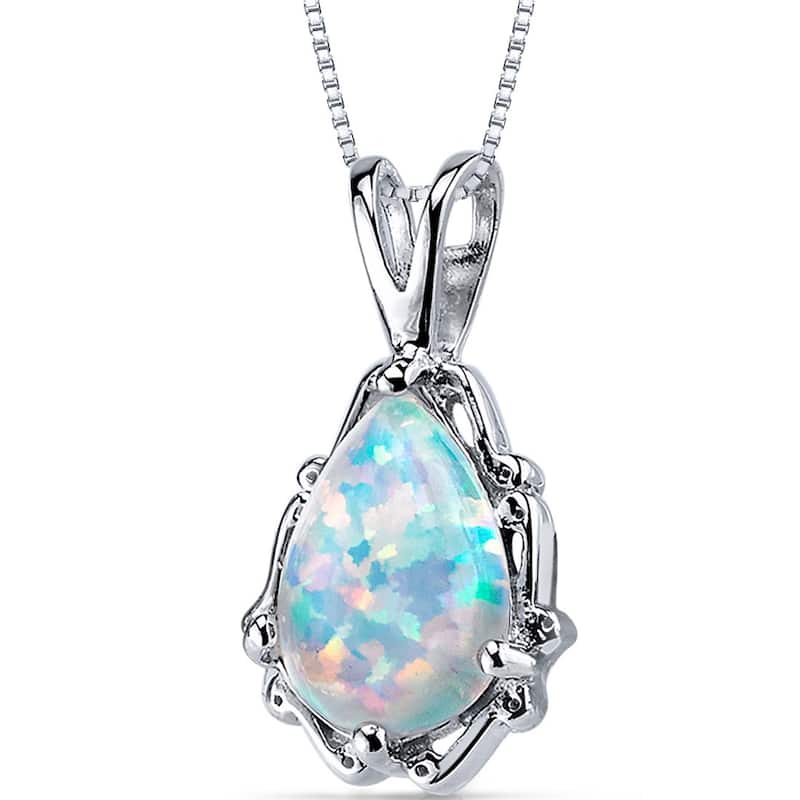 1.5 ct Opal Pendant in Sterling Silver