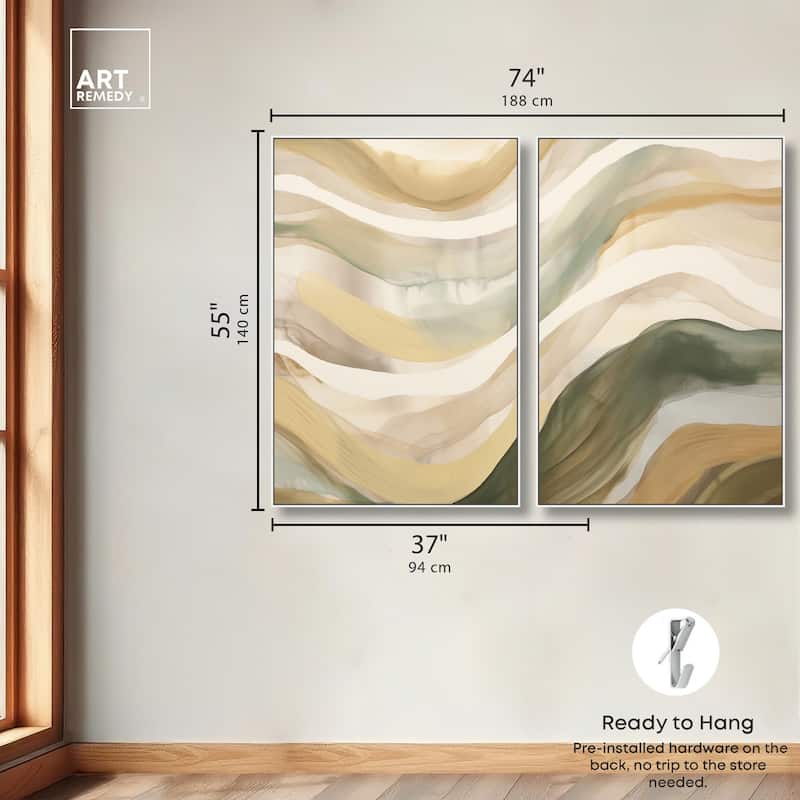 Dunes of Time I Canvas Set of 2 by Art Remedy