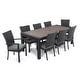 preview thumbnail 2 of 47, Deco 9 Piece Aluminum Outdoor Patio Dining Set