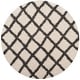 preview thumbnail 99 of 118, SAFAVIEH Dallas Shag Melahat Trellis 1.5-inch Thick Rug 6' Round - Ivory/Dark Grey - Round