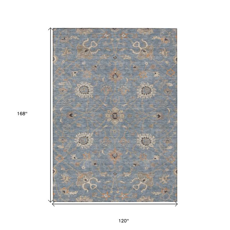 HomeRoots Floral Traditional Rectangle Outdoor Rug