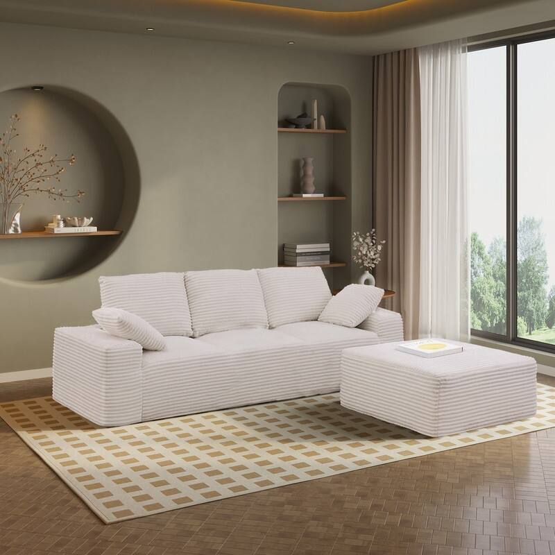 103.5" Cloud Sectional Couch with L-Shape Chaise,Modern Modular Sofa with Deep Seat, No Assembly Required