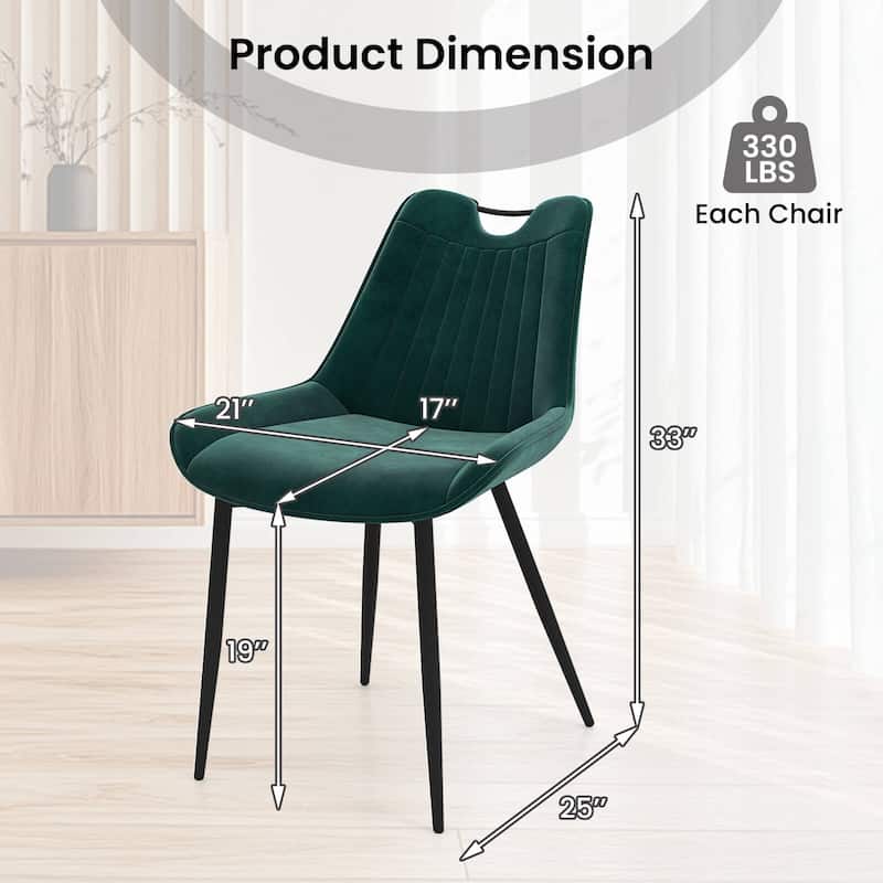 Costway Dining Chair Set of 4 Faux Leather Upholstered Kitchen Chairs - See Details