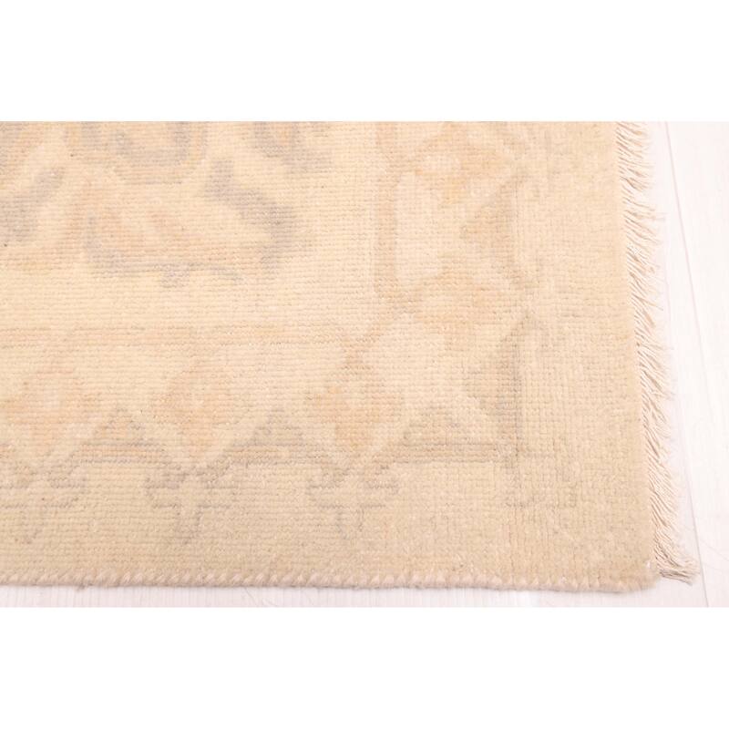 ECARPETGALLERY Hand-knotted Modern Oushak Ivory Wool Rug - 9'6 x 13'5