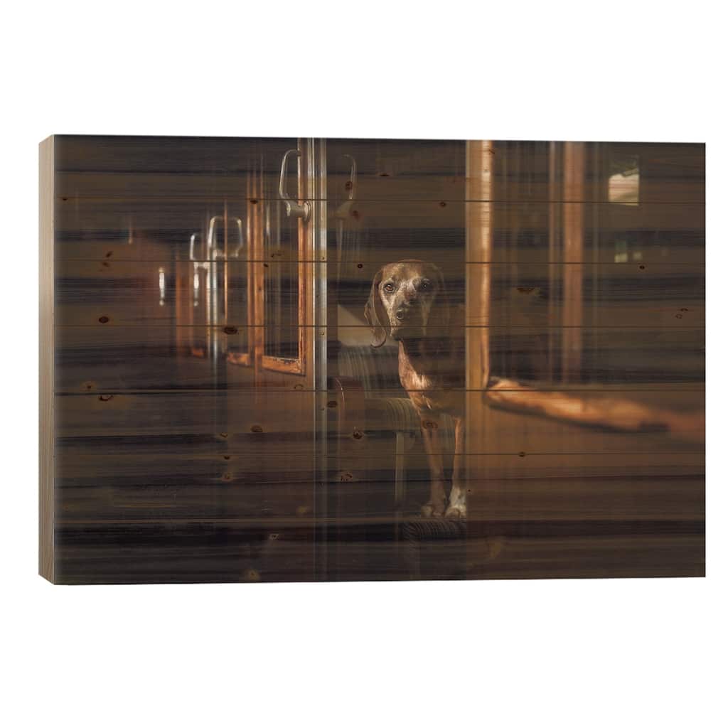 First Class Print On Wood by Heike Willers - Multi-Color