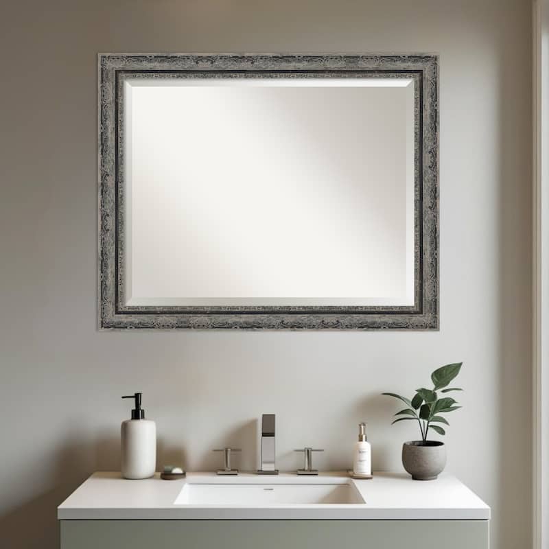 Filigree Beveled Framed Bathroom Vanity Wall Mirror