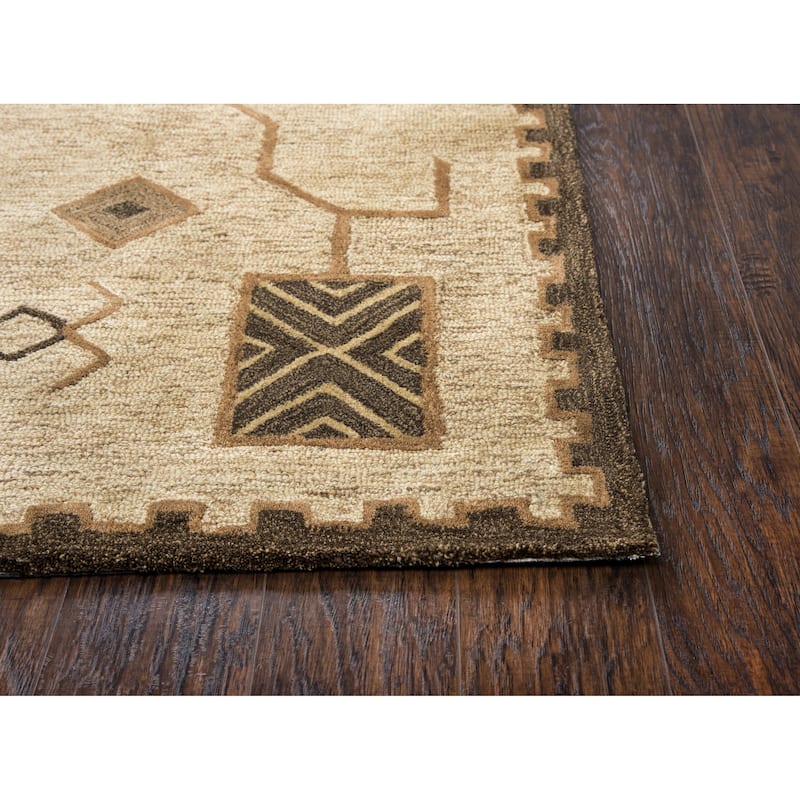 Alora Decor Durango Southwest/ Tribal Multi-colored Hand-tufted Wool Rug