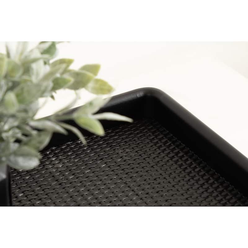 Kate and Laurel Planche Rectangle Woven Tray