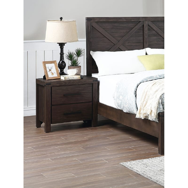 2 Drawers Nightstand In