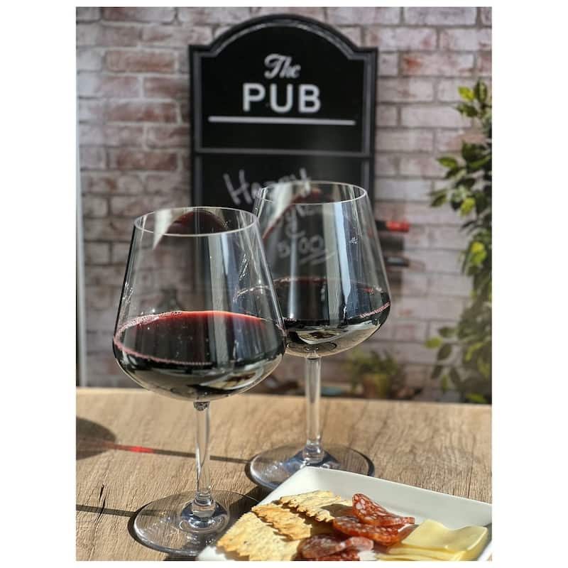 Plastic Wine Glasses Set of 4 (20oz), BPA Free Tritan Lexington Wine Glass Set,
