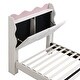 preview thumbnail 9 of 10, Twin Size Upholstery Platform Bed with LED Light Strips, Storage Headboard & 2 USB Charging, Beige