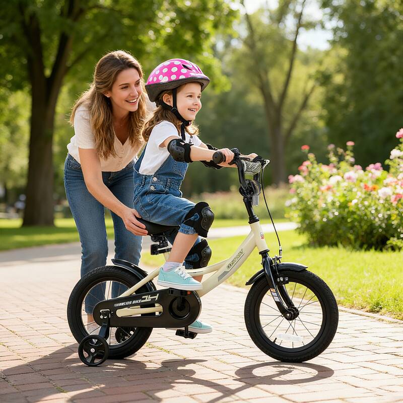 Costway 14" Kids Bike with Removable Training Wheels Adjustable Seat & - See Details