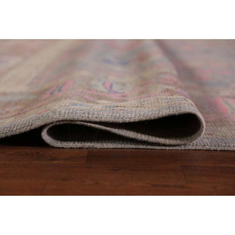 Hand Knotted Oriental 100% Wool Carpet Transitional All-Over Navy Blue & Blues Oushak Area Rug - 14' 0'' X 10' 4''