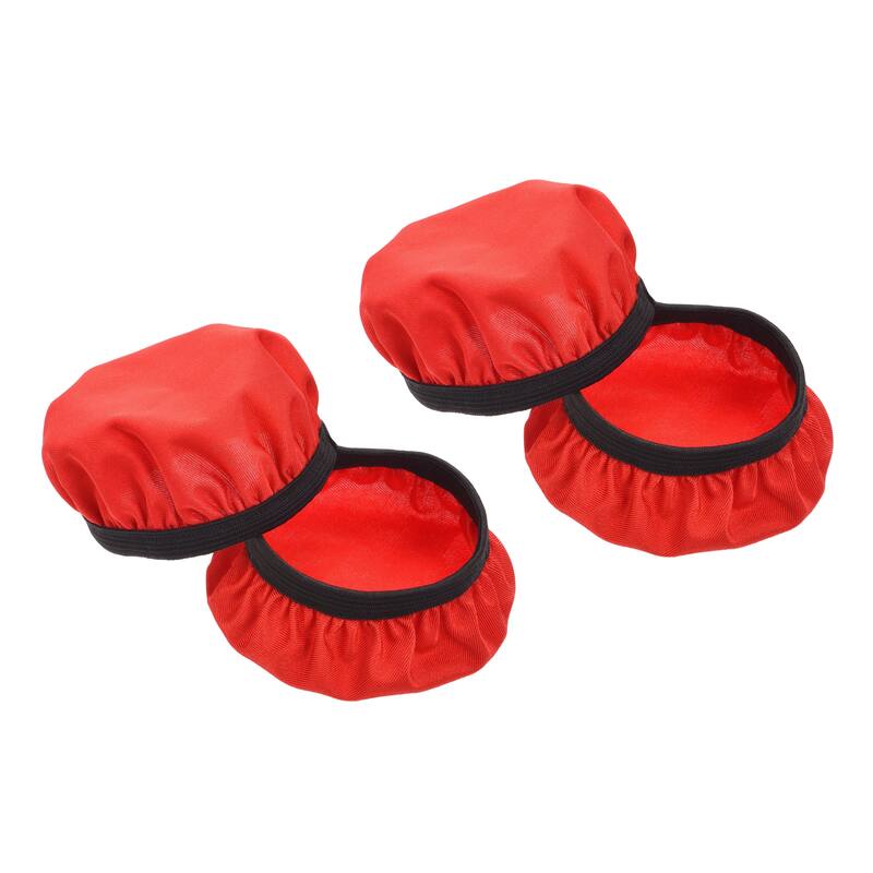 2 Pairs Red Fabric Headphone Covers, Fits 2.36"-3.54" Earphones