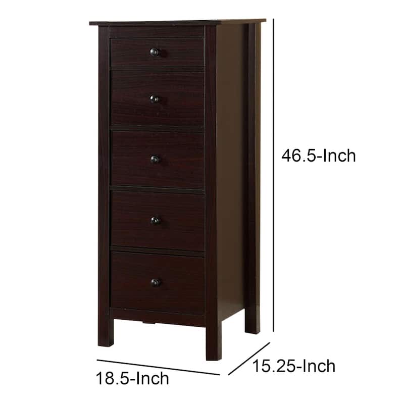 Launces Contemporary Style Chest, Espresso