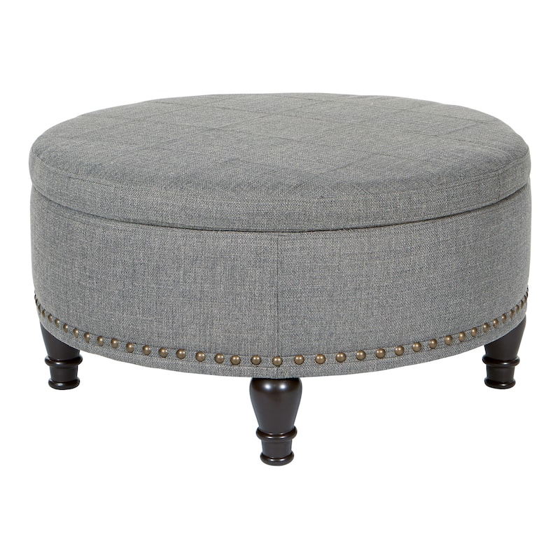 Copper Grove Payara Round Storage Ottoman