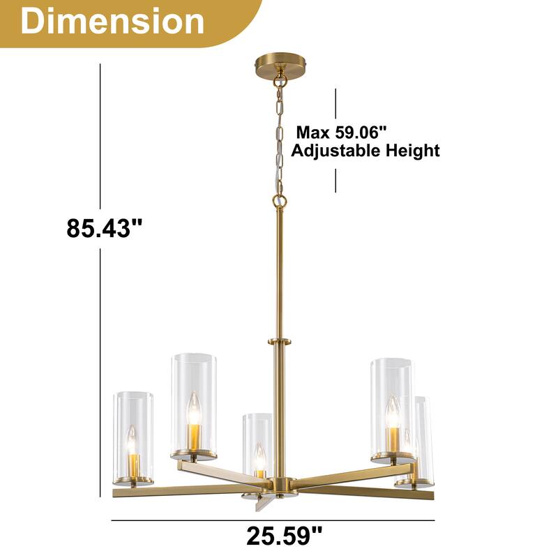 Starsky 5-Light Candle Style Classic / Traditional Chandelier