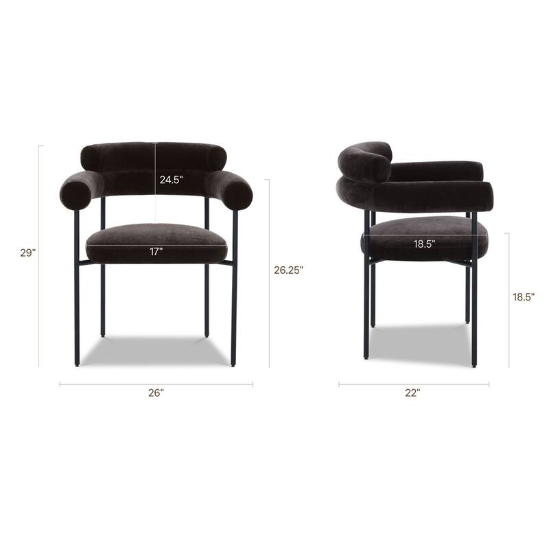 Poly & Bark Bolus Dining Chair - Performance Fabric for Stain and Spill Resistant