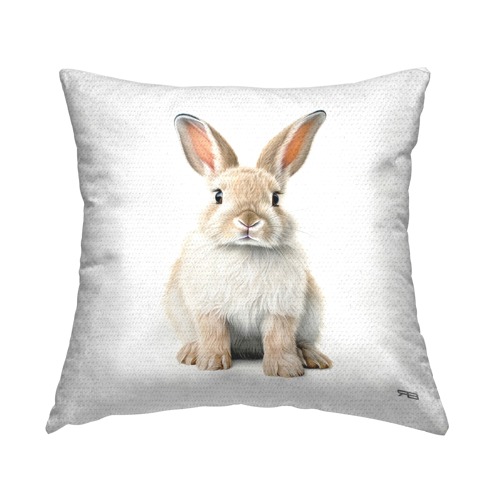 Stupell Soft Gazing Bunny Printed Outdoor Throw Pillow Design by RB