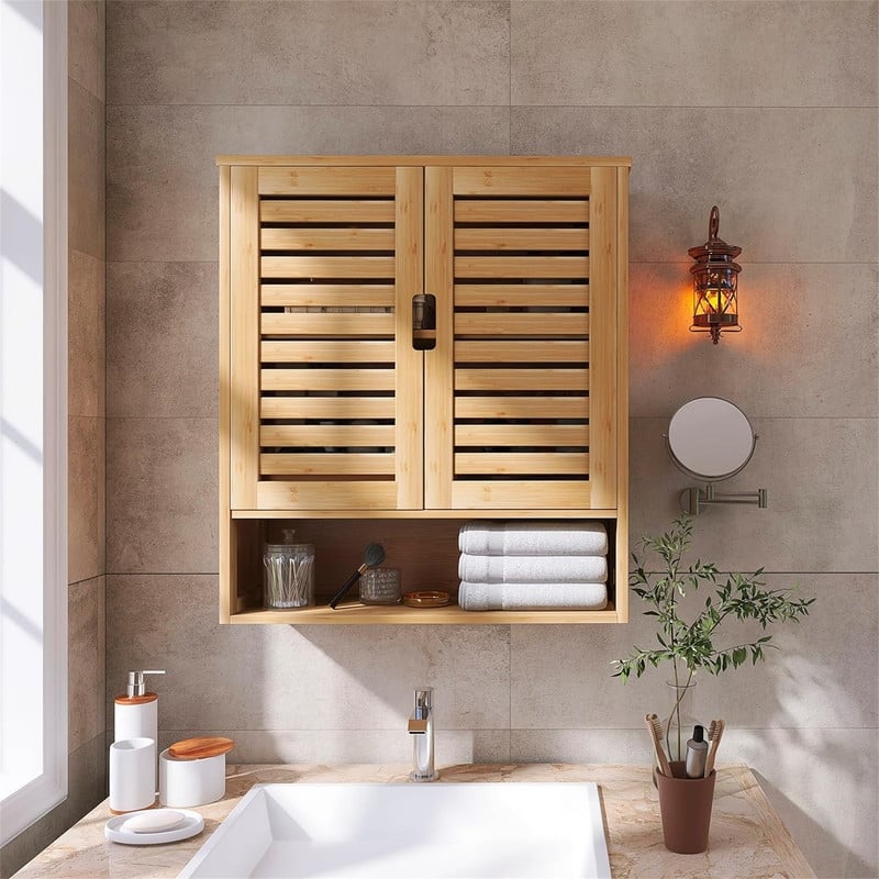 Bathroom Cabinet Wall Mounted - 8.27"D x 23.23"W x 26.18"H