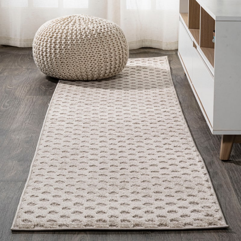 JONATHAN Y Citta High-Low Pile Mini-Diamond Trellis Indoor/Outdoor Area Rug