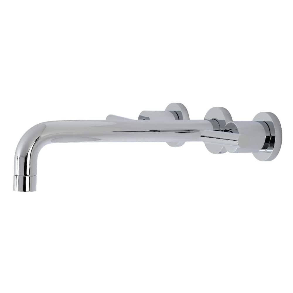 Manhattan 3-Hole Wall Mount Roman Tub Faucet in Brushed Brass