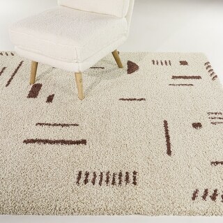 Islinge Tribal Moroccan Shag Area Rug