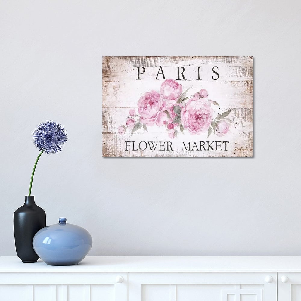 iCanvas "Paris Flower Market Sign" by Debi Coules Canvas Print