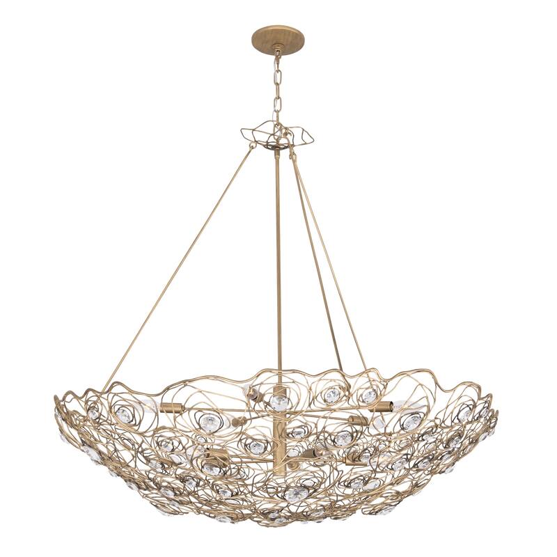 Varaluz Ethereal Rose Inverted Pendant Light - Havana Gold Ombre