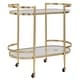 preview thumbnail 1 of 4, Uttermost Isabelle Gold Bar Cart - 30" H x 33.5"W x 17.75" D