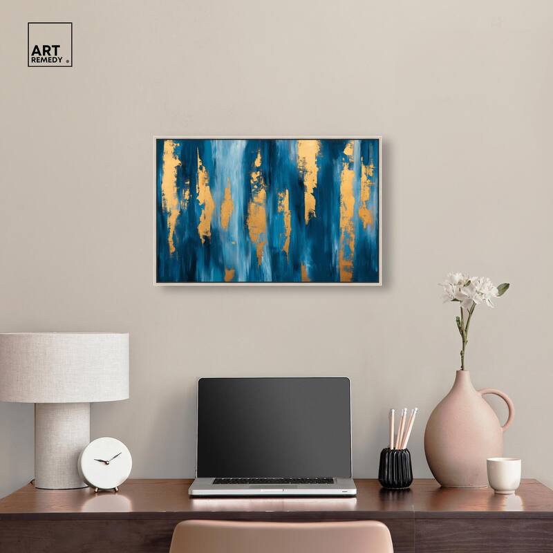 Dark Texture Golden Touch II Canvas by Art Remedy