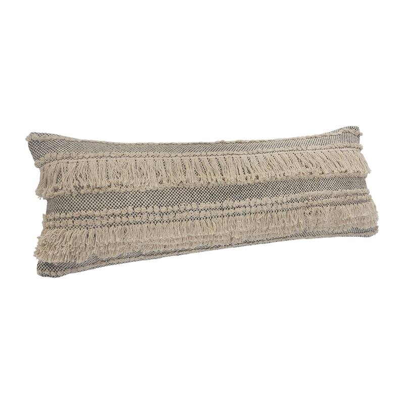 Sevita Gray Overtufted Farmhouse Indoor Throw Pillow 20 inch