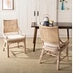 preview thumbnail 1 of 34, SAFAVIEH Donatella Coastal Rattan Cushion Chair - 22" W x 24" L x 37" H Natural/White Washed
