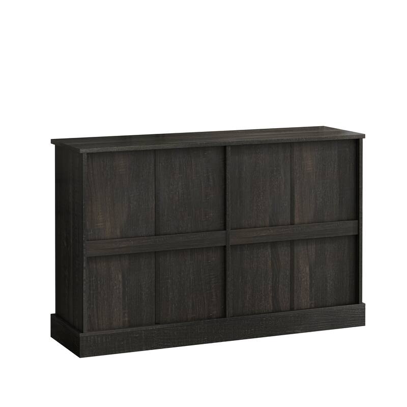 Retro-Style Sideboard Buffet Cabinet Storage cabinet with 2 Drawers and Adjustable Shelves, for Dining Rooms, Black Brown