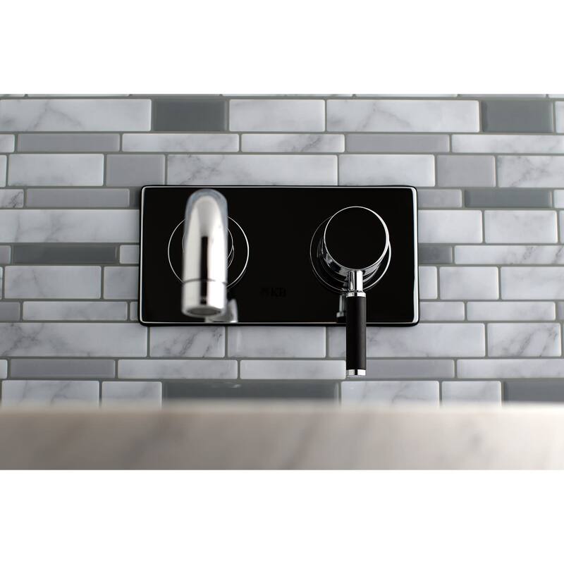 Kingston Brass Kaiser 1.2 GPM Wall Mounted Mini-Widespread Bathroom