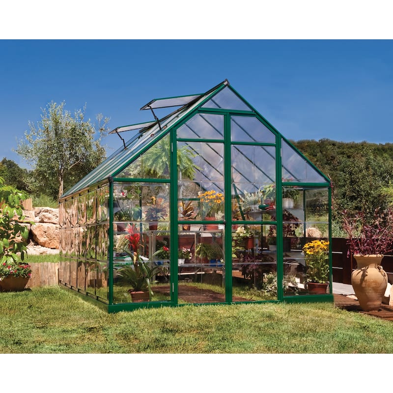 Balance 8 ft. x 12 ft. Hybrid Green/Clear DIY Greenhouse Kit