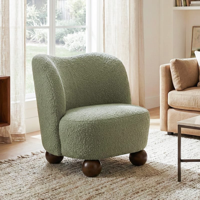 Furniture of America Velra Modern 28-inch Boucle Wing Accent Chair - Green