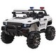 preview thumbnail 2 of 6, 12V Police Car Ride-on SUV with Two-Seater, Siren, MP3 Player, Remote Control, Suspension and High-Traction Wheels for Kids