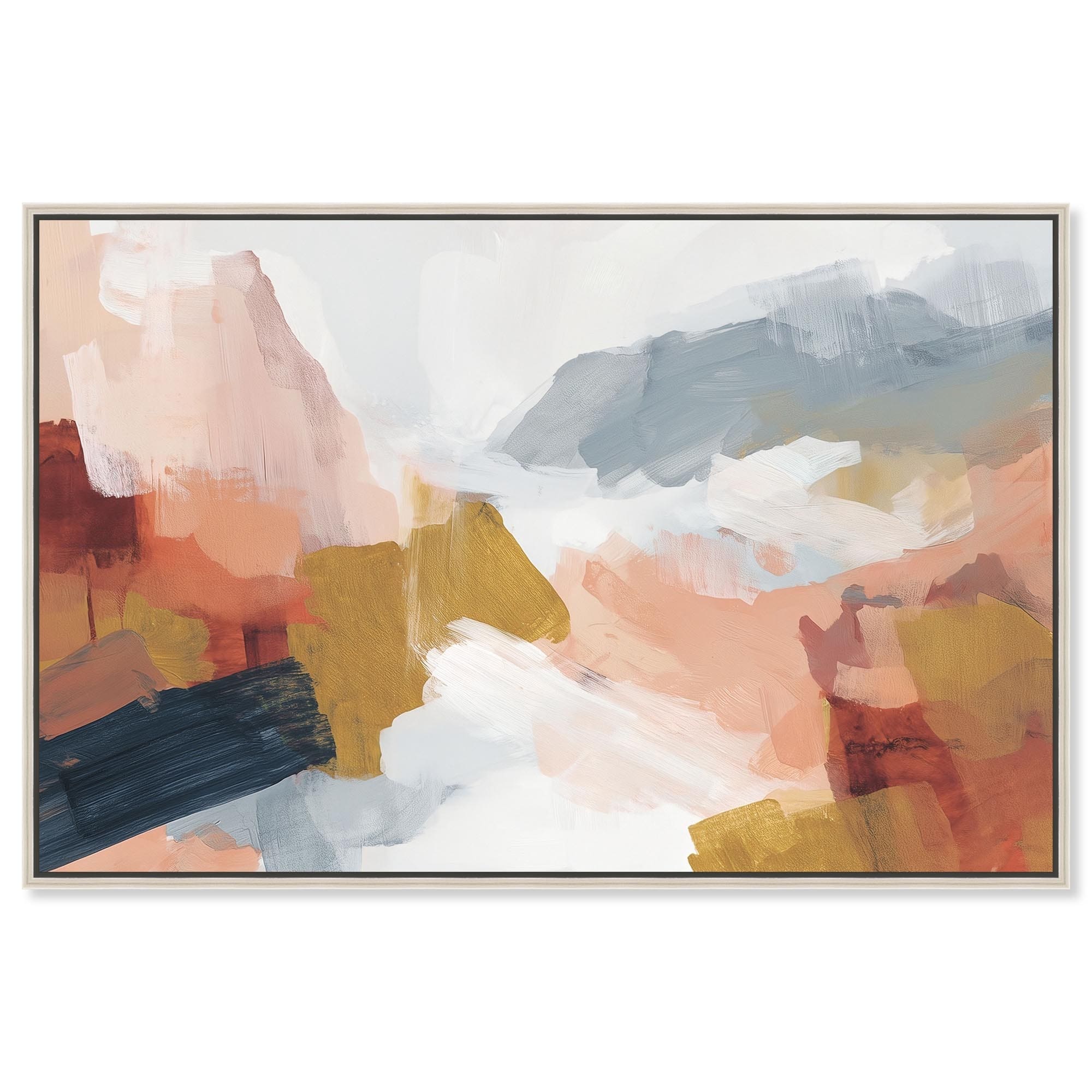 Desert Vista I Blue Abstract Decor Canvas Print by Art Remedy