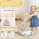 preview thumbnail 6 of 7, MDF Wooden Kids Walker with Xylophone, Adjustable Handle and Activity Toys - 11.5" L x 13.5" W x 16" H