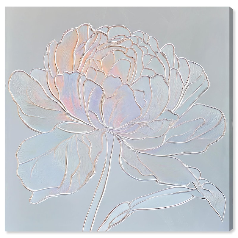 Embossed Flower I Canvas by Art Remedy, Gallery Wrapped - 12" x 12"